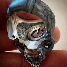 Load image into Gallery viewer, Blackened 2tone Tech Skull.2 Power Skull