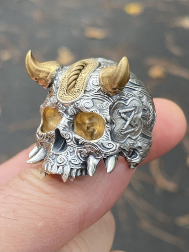 VIP Horned Oni Skull Ring