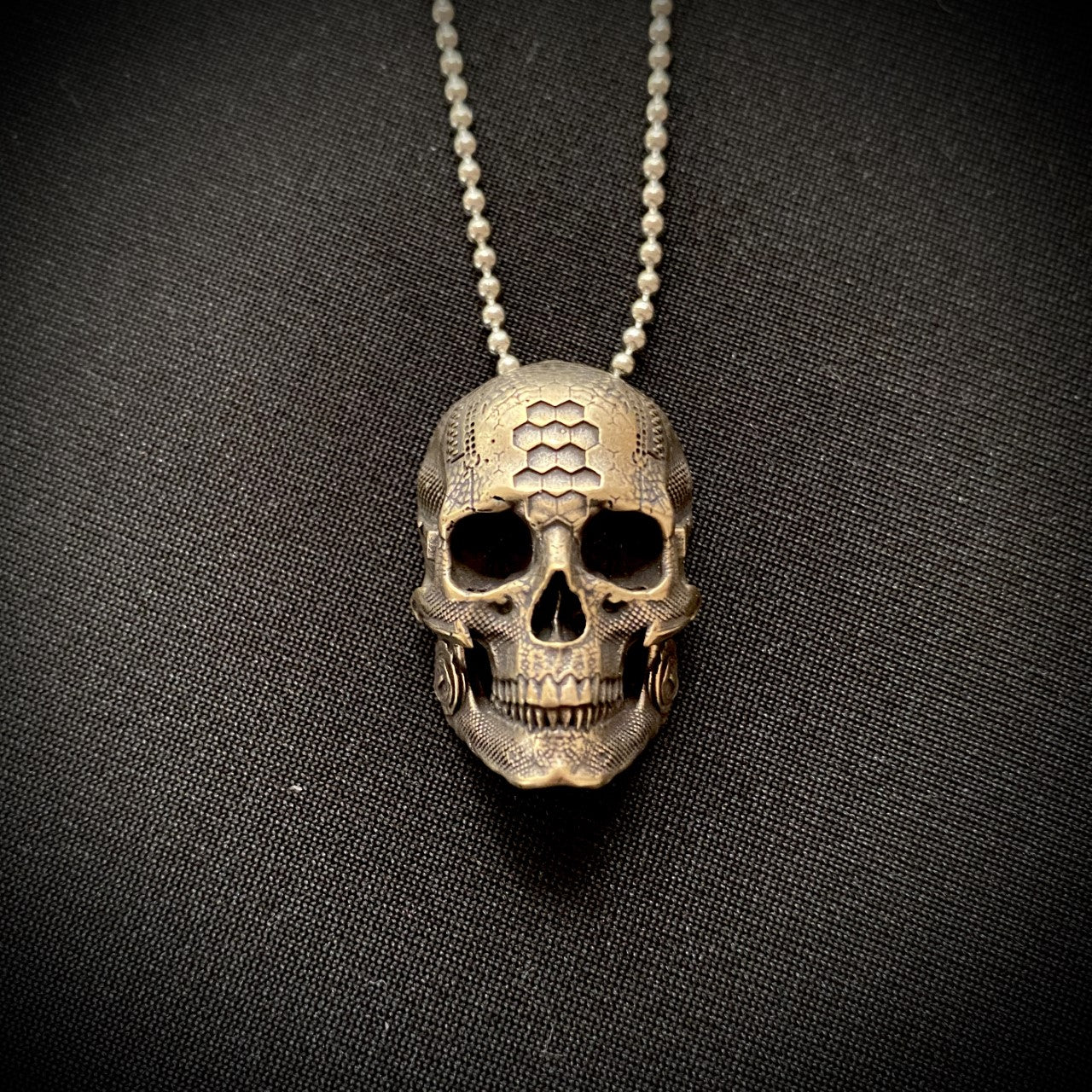 Brass TechSkull.1 Pendant