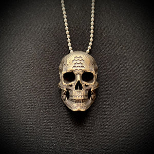 BronzeTechSkull.1 Pendant