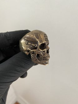 Brass TechSkull.1 Ring