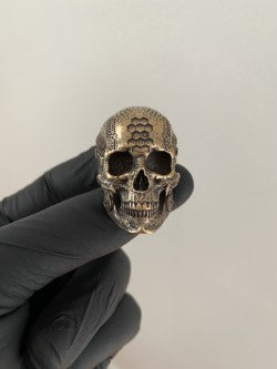 Brass TechSkull.1 Ring