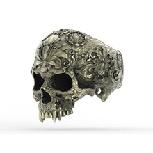 Load image into Gallery viewer, Bronze Ornamental SkullRing1