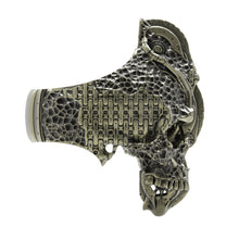 Load image into Gallery viewer, Bronze Chisel Skull Ring