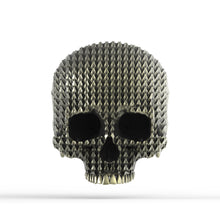 Load image into Gallery viewer, Bronze Ripple Skull Ring