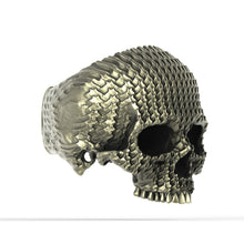 Load image into Gallery viewer, Bronze Ripple Skull Ring