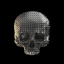 Load image into Gallery viewer, Ripple Skull Ring Sterling Silver