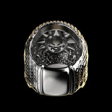 Load image into Gallery viewer, Ripple Skull Ring Sterling Silver