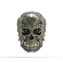 Load image into Gallery viewer, Bronze Oni Skull Ring