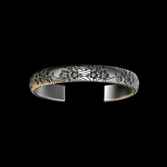 Cherry Blossom Cuff Sterling Silver