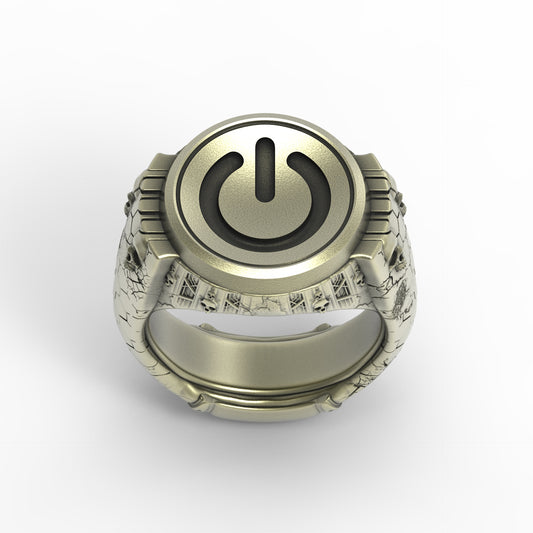 Anillo de sello de poder de bronce