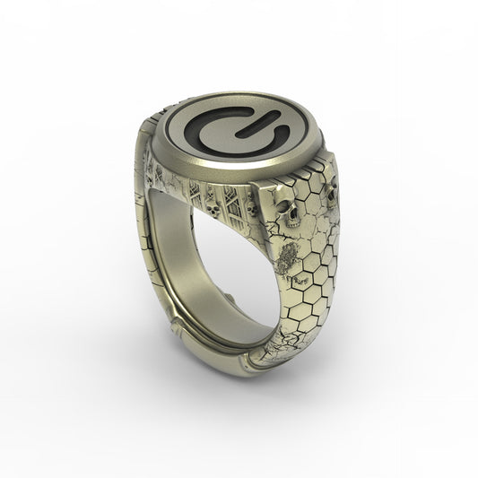 Brass Power Signet Ring