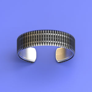 Bracketed Cuff Sterling Silver