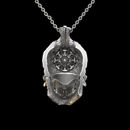 Oni Skull Sterling Pendant