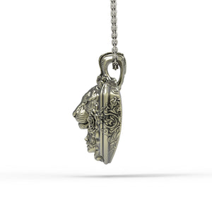 Bronze Floral Tigress Pendant