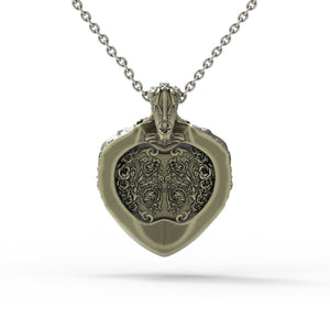 Bronze Floral Tigress Pendant