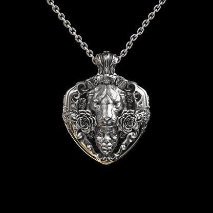 Floral Tigress Sterling Pendant