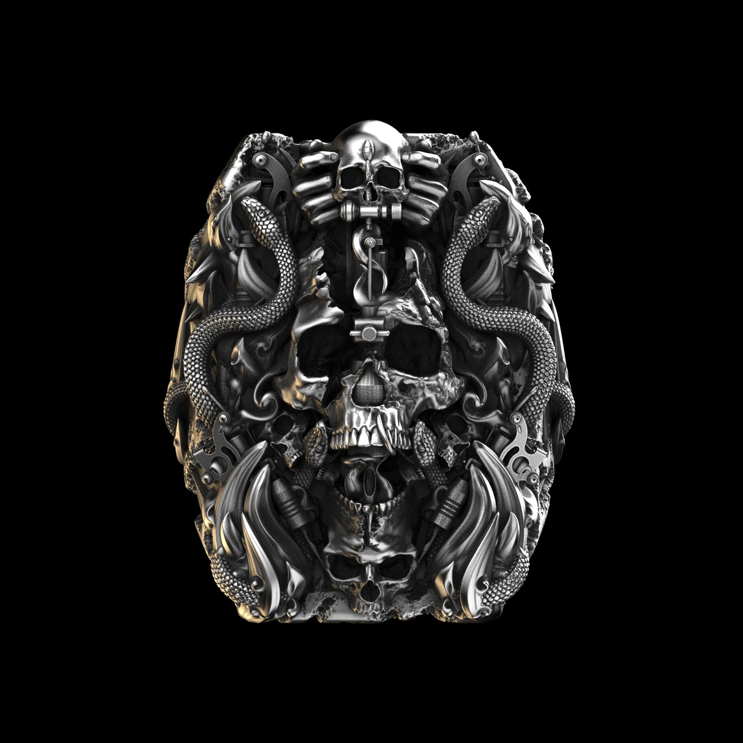 Anillo Tótem Tatuaje Plata Esterlina