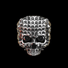 Load image into Gallery viewer, Tessilation Skull Ring Sterling Silver
