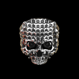 Tessilation Skull Ring Sterling Silver