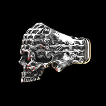 Load image into Gallery viewer, Tessilation Skull Ring Sterling Silver