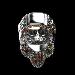 Tessilation Skull Ring Sterling Silver