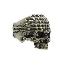 Load image into Gallery viewer, Bronze Tessilation Skull Ring