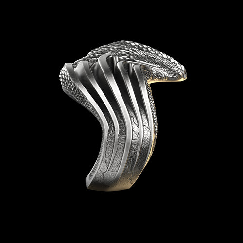 Vented Cobra Ring Sterling