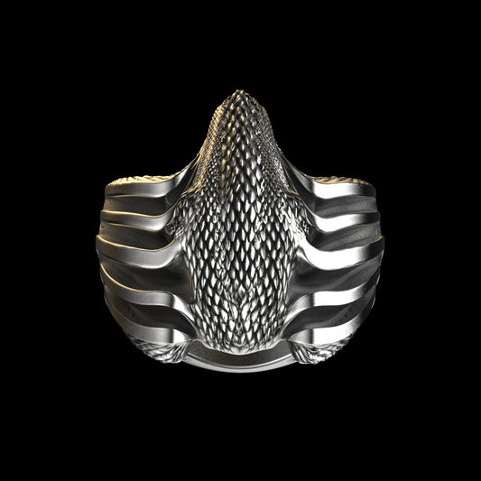Vented Cobra Ring Sterling
