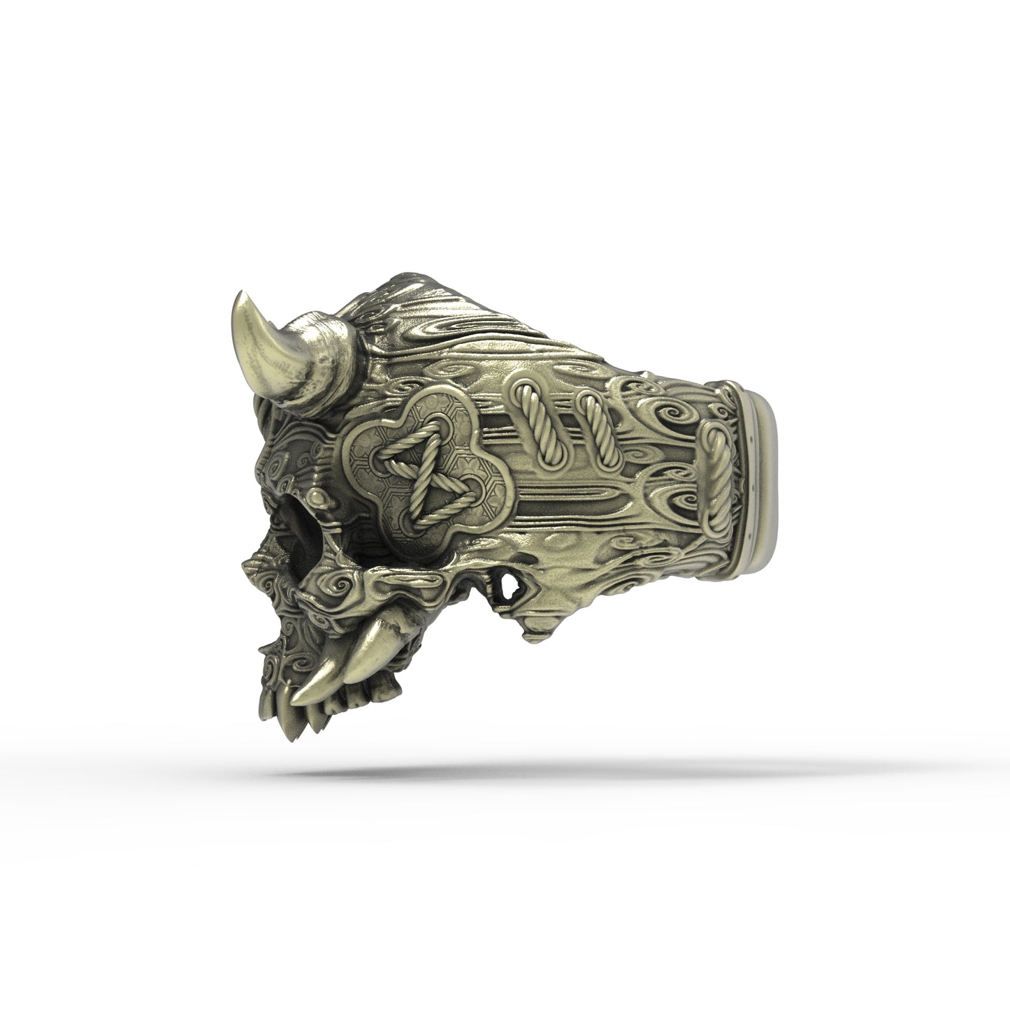 Oni con cuernos de bronce