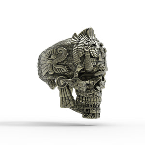 Bronze Meso Skull Ring