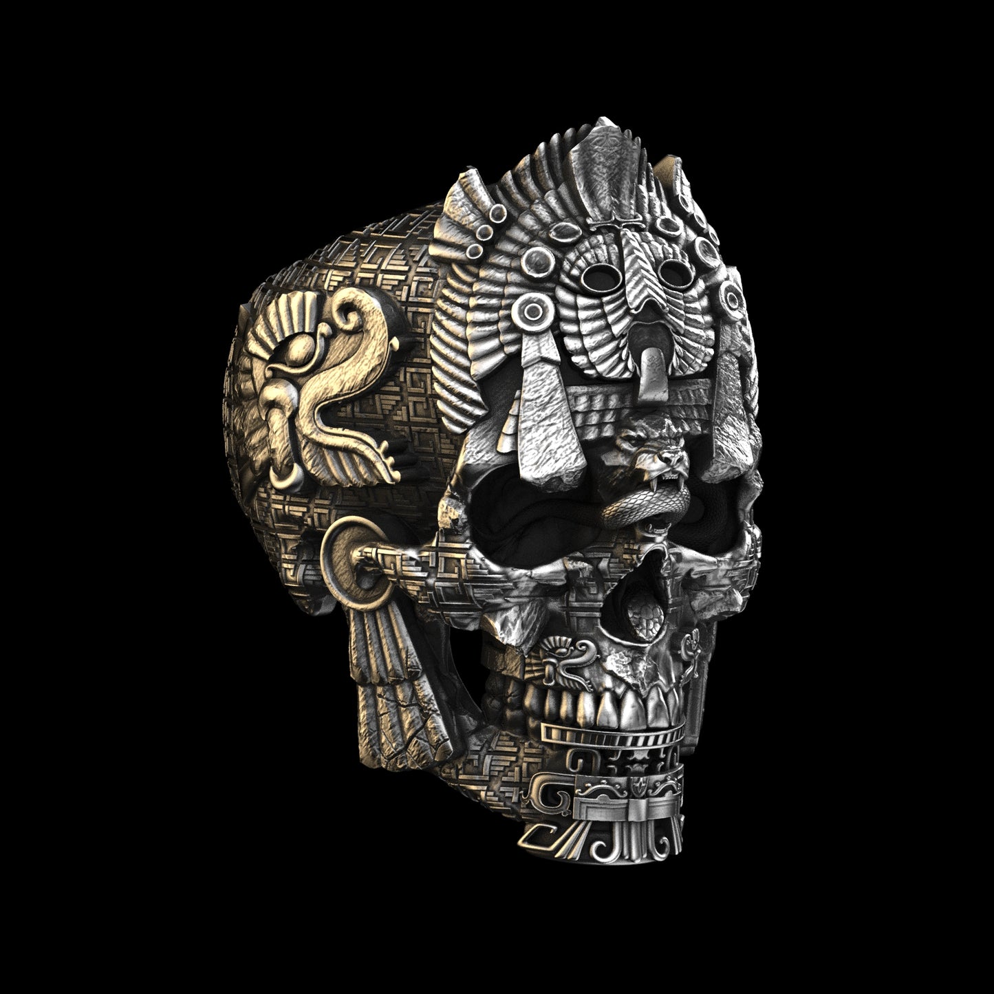 Anillo de calavera meso de ley