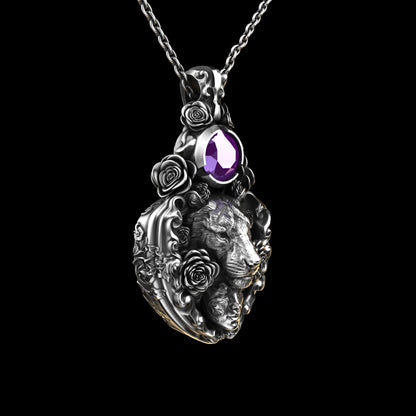 Floral Tigress Gemstone Pendants