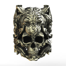 Load image into Gallery viewer, Brass Tiger Skull Ring