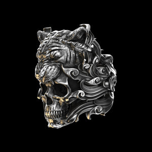 Tiger Skull Sterling Silver