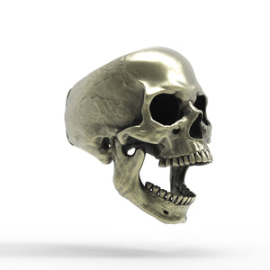Brass SIA Open Jaw Skull Ring