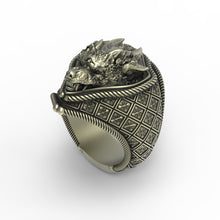 Load image into Gallery viewer, Brass Wolf Shaman Ring