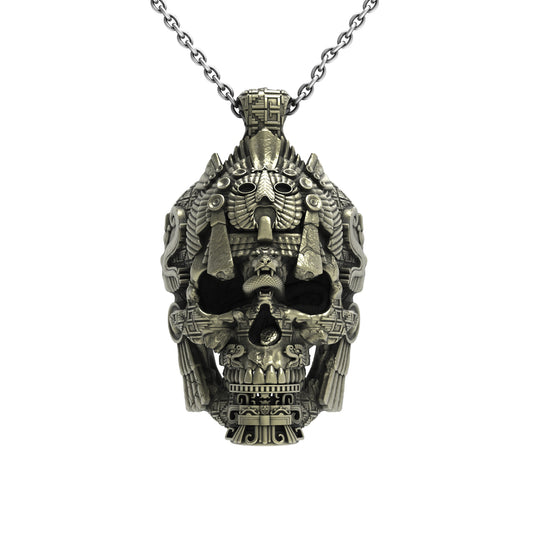 Brass MesoSkull Pendant