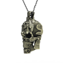 Load image into Gallery viewer, Brass MesoSkull Necklace