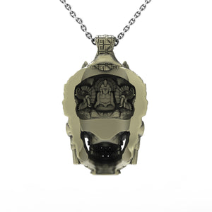Brass MesoSkull Necklace