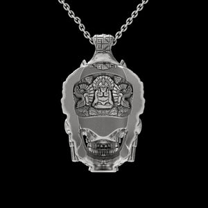 MesoSkull Necklace Sterling Silver