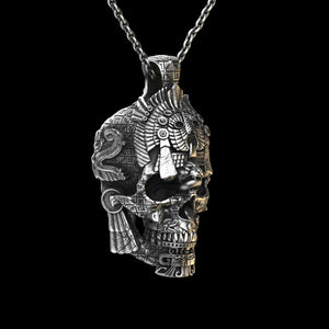 MesoSkull Necklace Sterling Silver