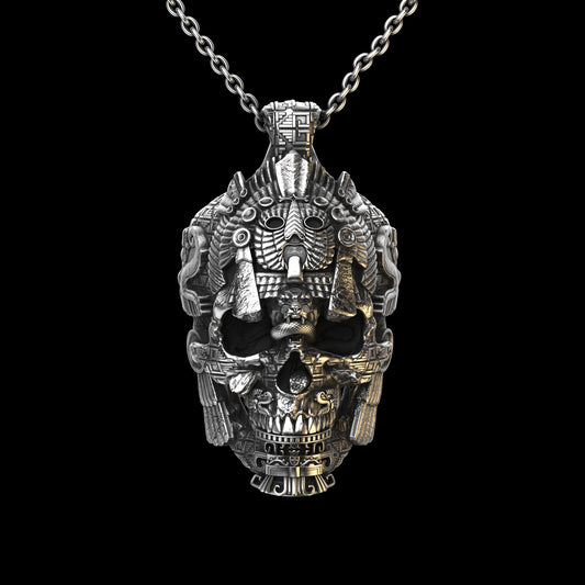 Meso Skull Sterling Pendant