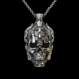 MesoSkull Necklace Sterling Silver