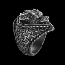 Load image into Gallery viewer, Wolf Shaman Ring Sterling Silver
