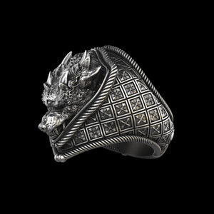 Wolf Shaman Ring Sterling Silver