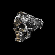 Load image into Gallery viewer, Flourish Skull Ring 1