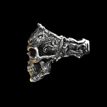 Load image into Gallery viewer, Flourish Skull Ring 1