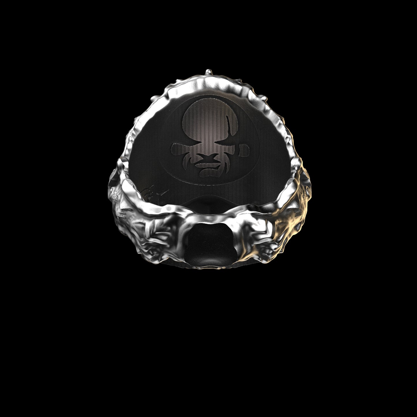 Anillo de calavera floreciente 1