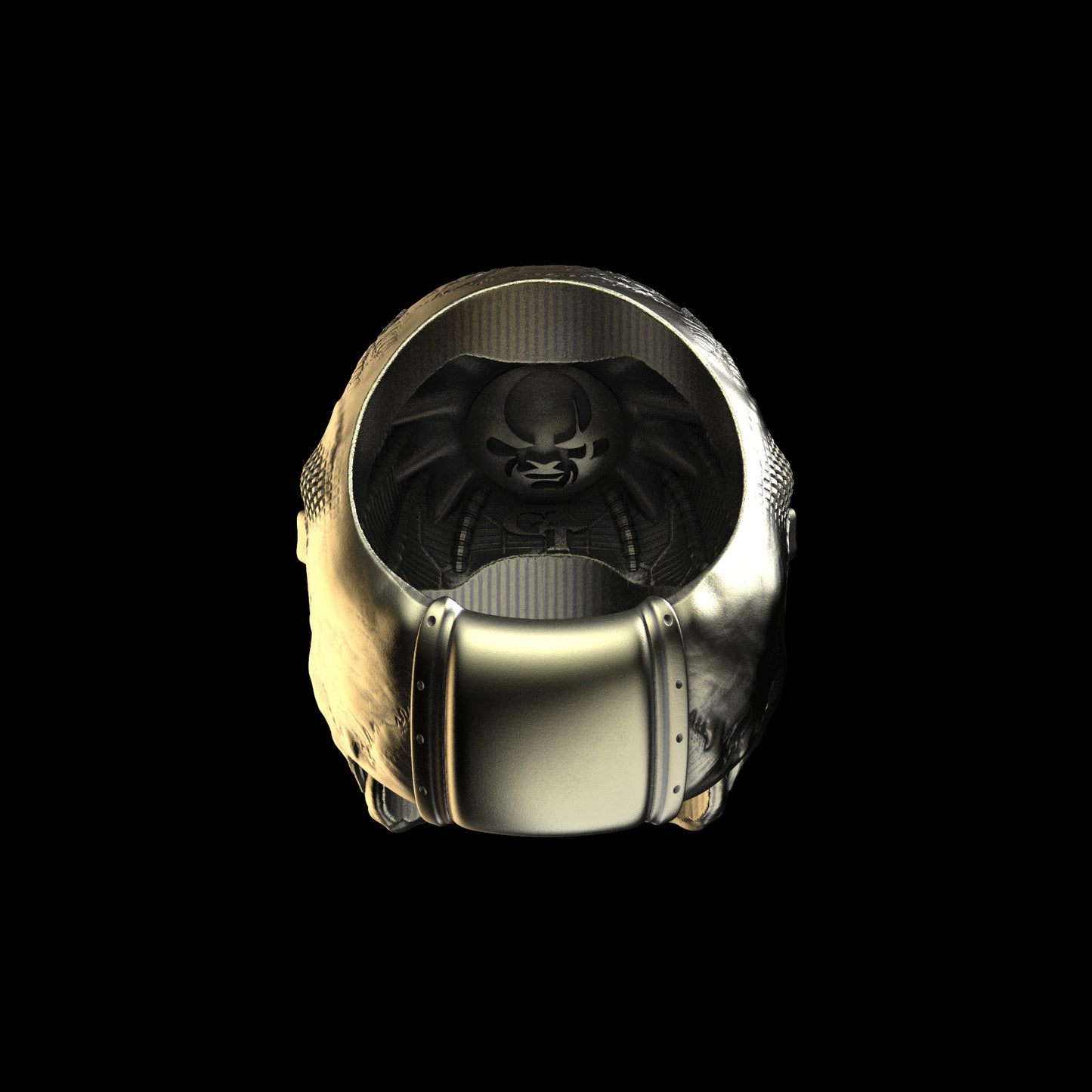 Brass TechSkull.1 Ring